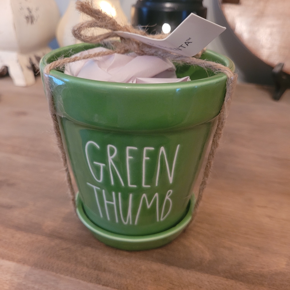 Rae Dunn Green Thumb Planter